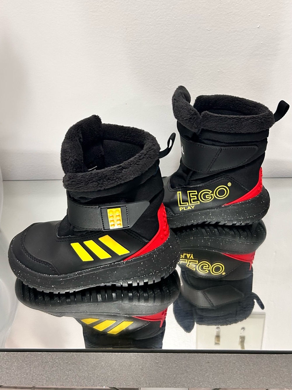 Adidas LEGO Kids Snow Boots Size 9K Black Winter Toddler Boots NEW